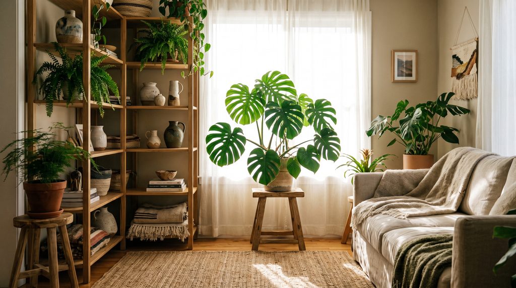 cozy living room warm neutral color palette